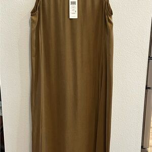 Eileen Fisher NWT tank dress dark gold